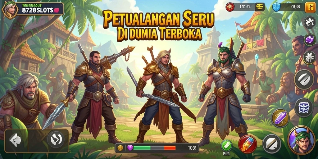 Tangkapan layar menunjukkan aksi seru di dunia terbuka 8728SLOTS.