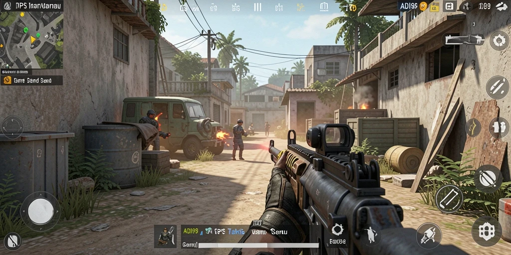 Screenshot gameplay ADI99 menampilkan aksi pertempuran seru dan grafis menawan.
