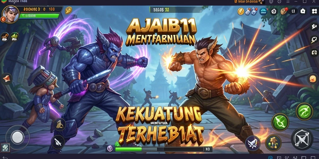 Tampilan seru karakter bertarung di AJAIB11.