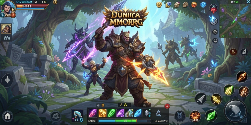 Screenshot gameplay CW8888 yang menampilkan aksi seru dalam MMORPG.