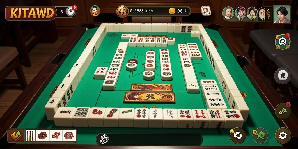 Tangkapan layar permainan KITAWD menampilkan tantangan Mahjong yang seru.