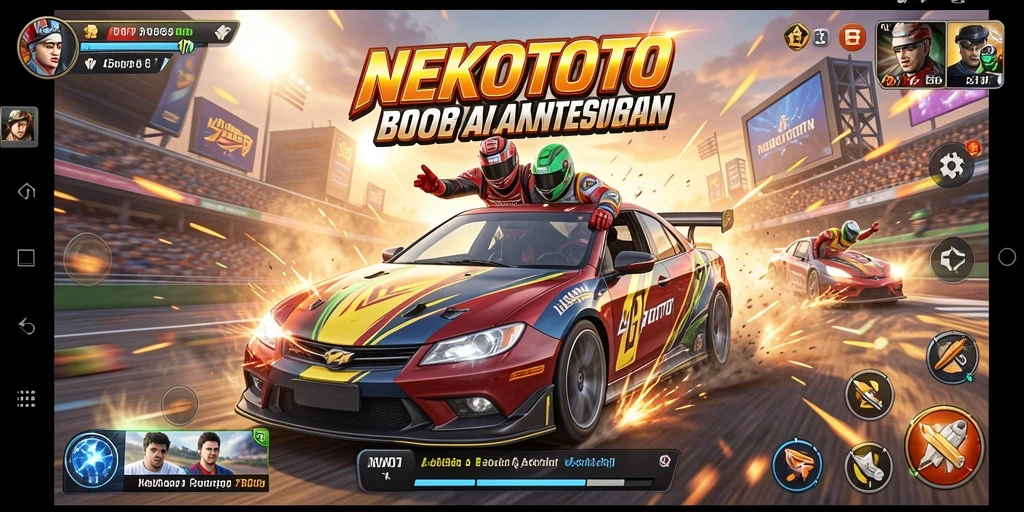 Gameplay balap seru dan mendebarkan di NEKOTOTO.