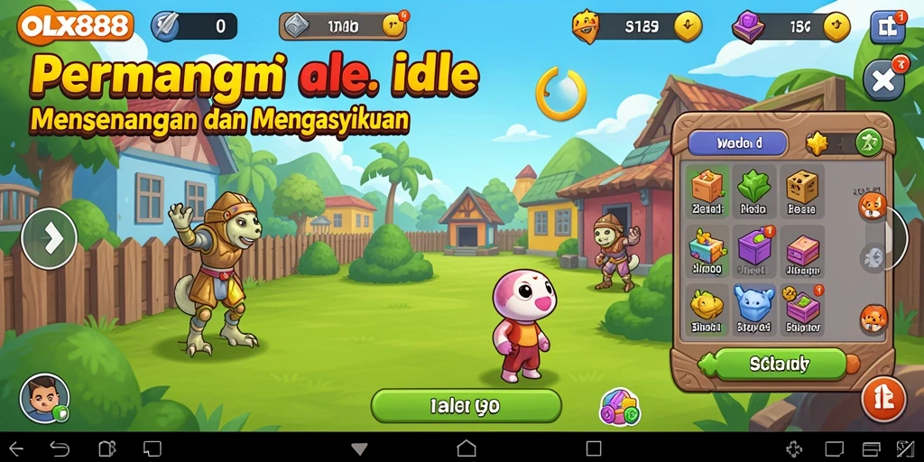 Screenshot game OLX888 menampilkan gameplay Idle yang menarik.