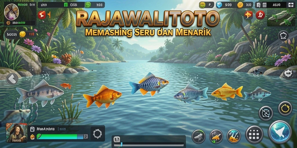 Tampilan menarik gameplay RAJAWALITOTO dengan aksi memancing.