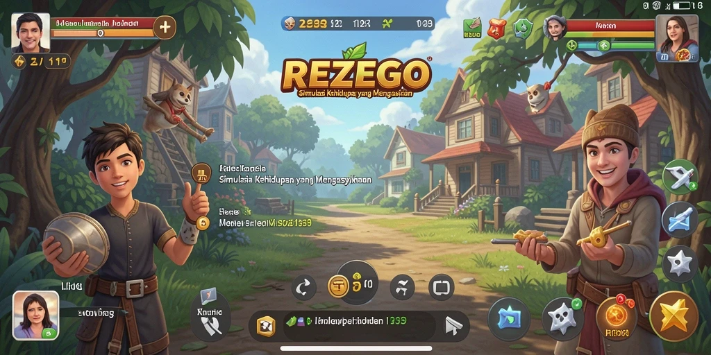 Tampilan gameplay REZEGO yang menakjubkan dan realistis.