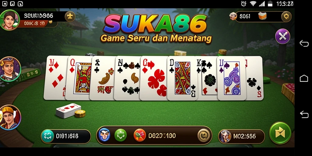 Tampilan gameplay seru dari SUKA86 dalam bermain Domino.
