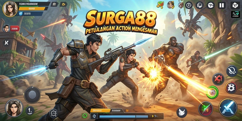 Tangkapan layar menunjukkan aksi seru dalam SURGA88 yang memukau.