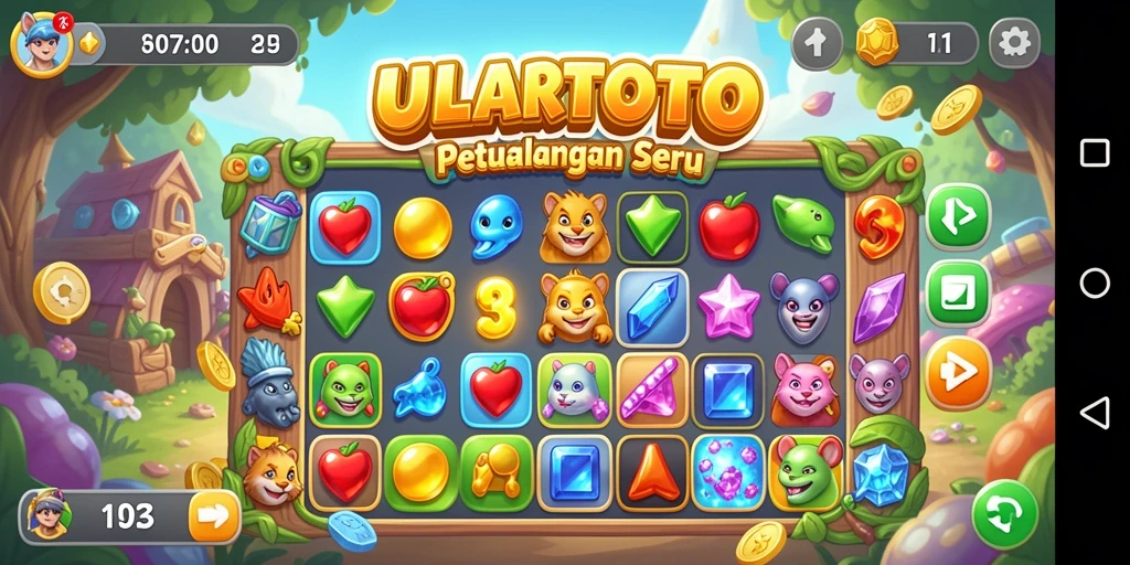 Tampilan gameplay ULARTOTO yang menarik dan penuh warna.